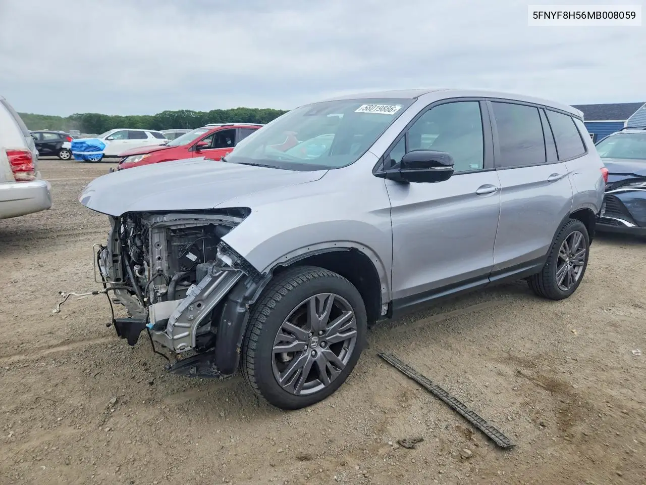 2021 Honda Passport Exl VIN: 5FNYF8H56MB008059 Lot: 58019886