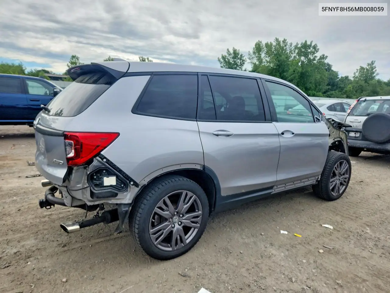 2021 Honda Passport Exl VIN: 5FNYF8H56MB008059 Lot: 58019886