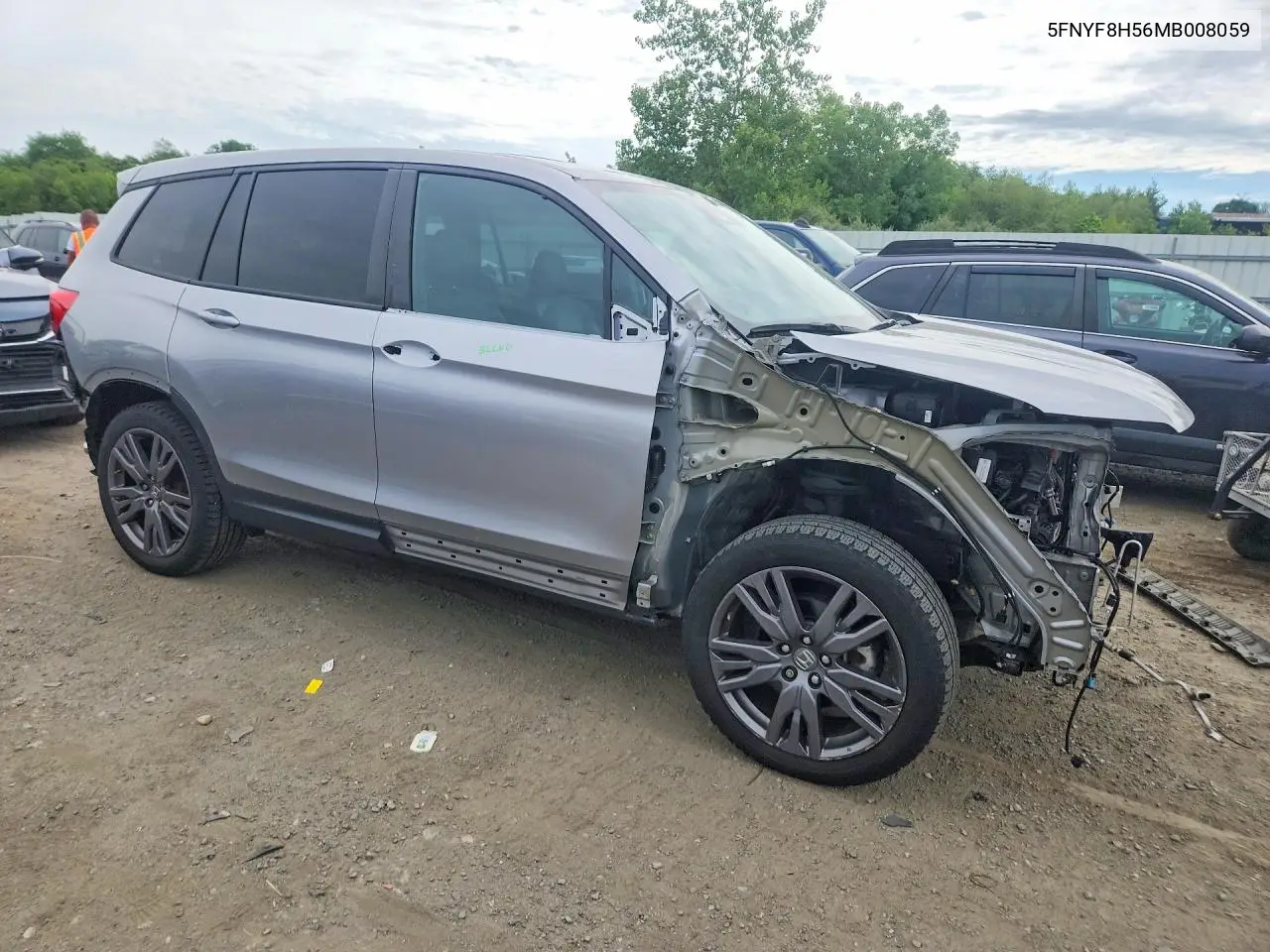 2021 Honda Passport Exl VIN: 5FNYF8H56MB008059 Lot: 58019886