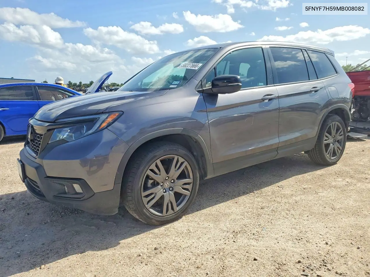 2021 Honda Passport Exl VIN: 5FNYF7H59MB008082 Lot: 58227666