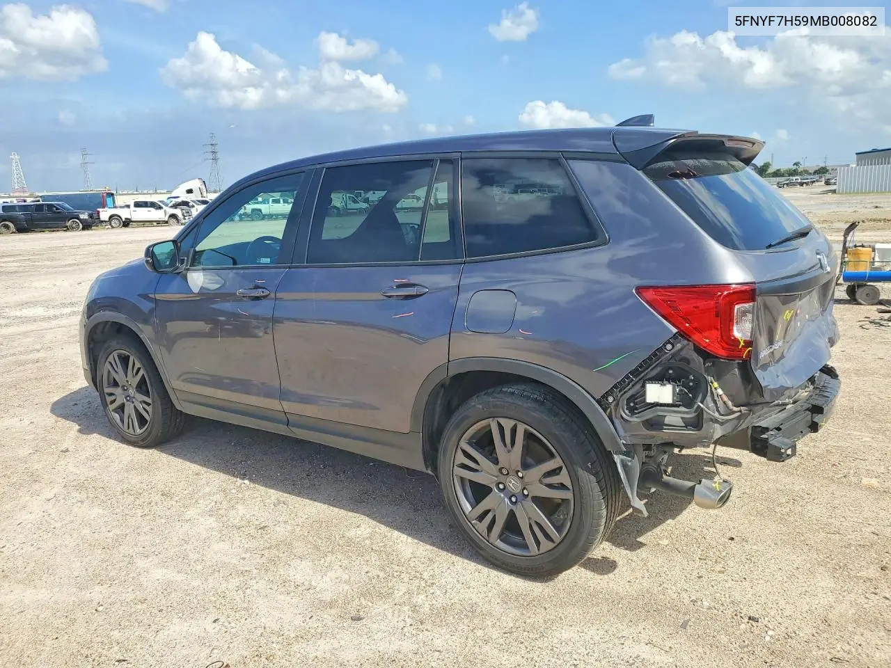 2021 Honda Passport Exl VIN: 5FNYF7H59MB008082 Lot: 58227666