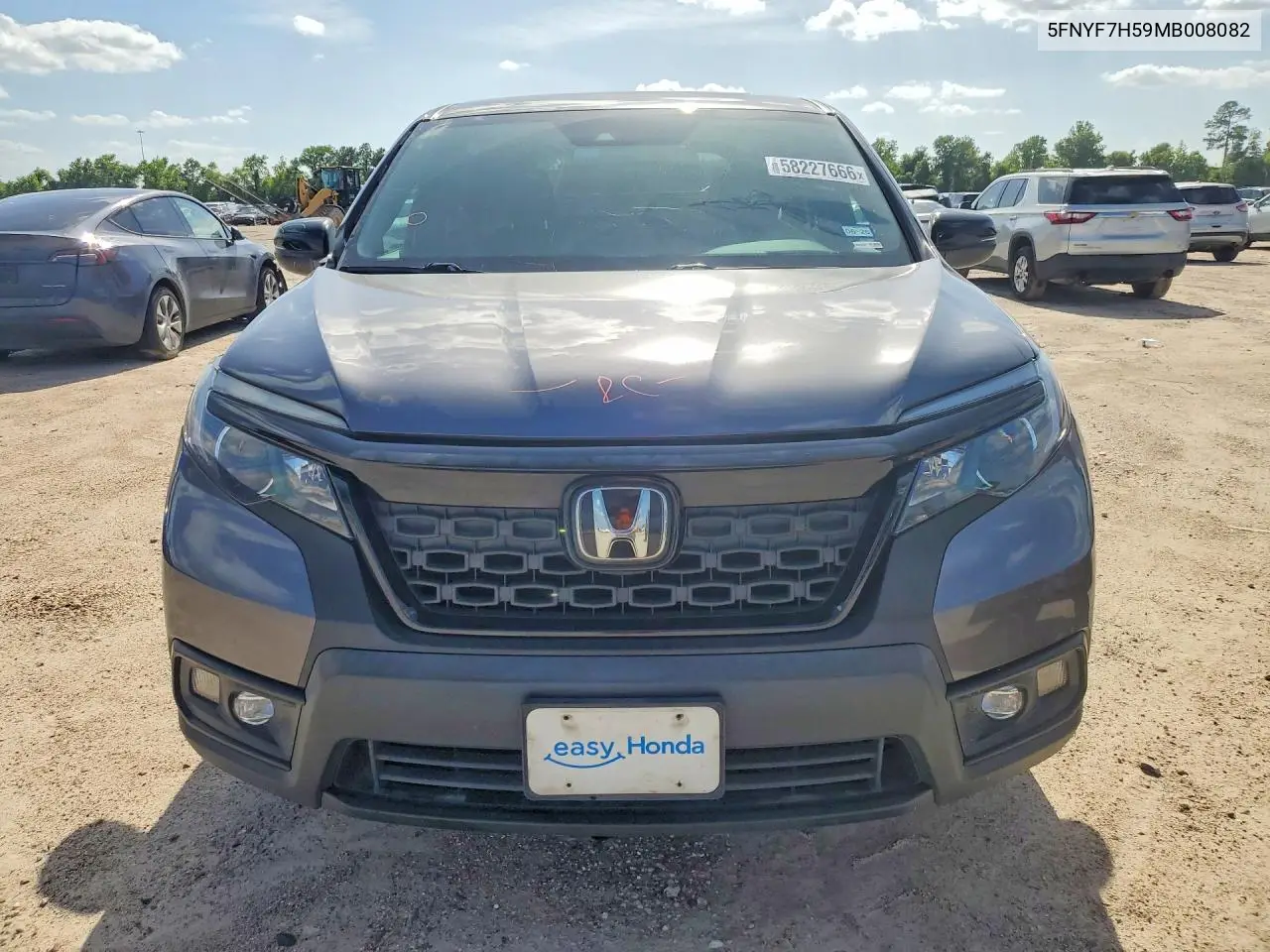 2021 Honda Passport Exl VIN: 5FNYF7H59MB008082 Lot: 58227666