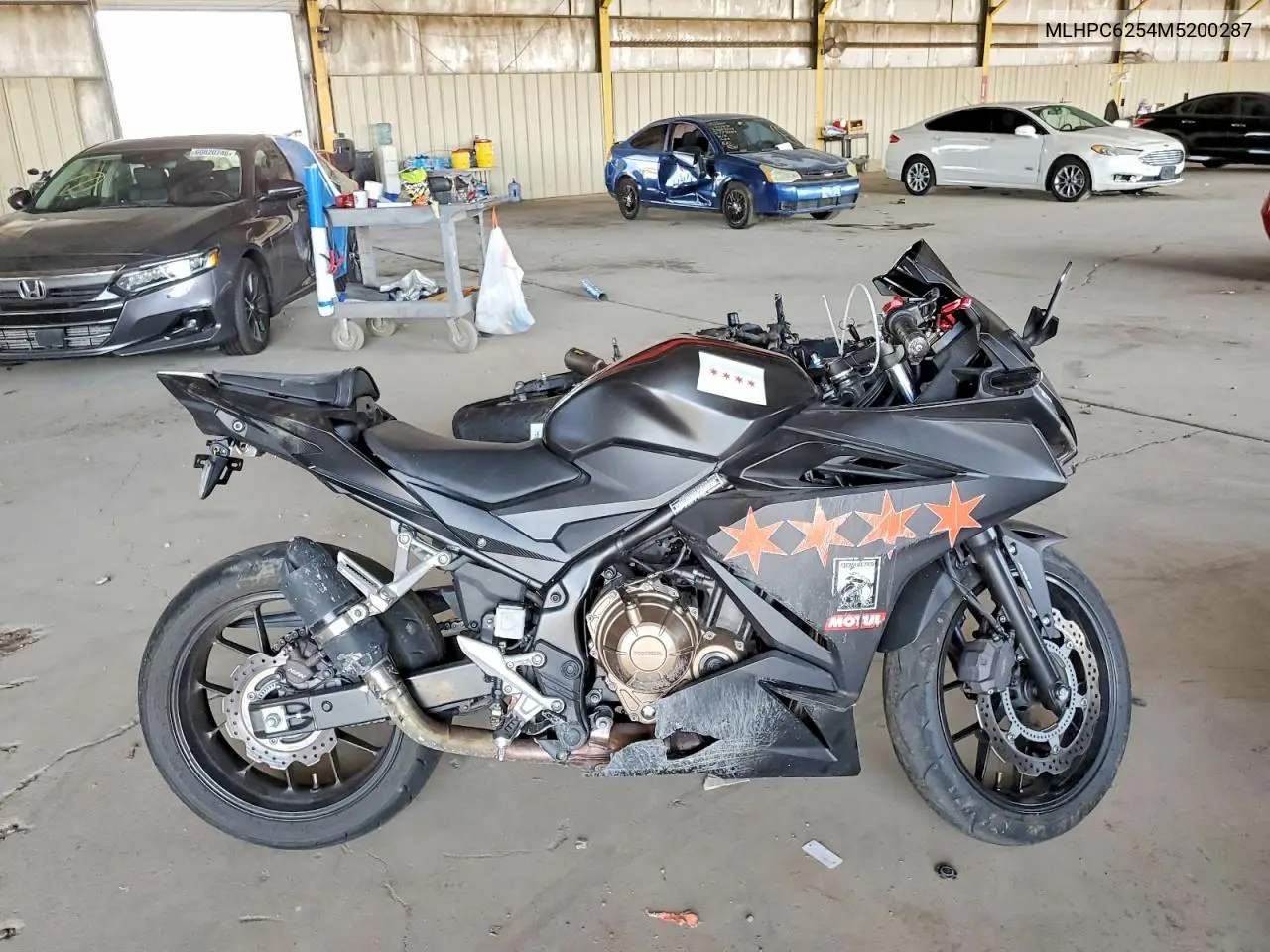 2021 Honda Cbr500 Ra VIN: MLHPC6254M5200287 Lot: 60881036