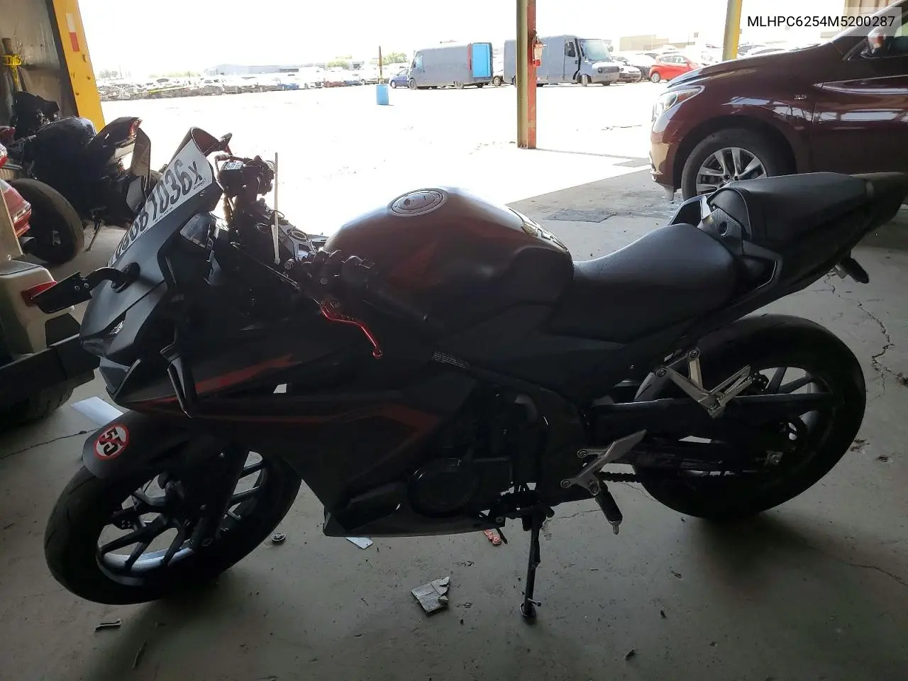 2021 Honda Cbr500 Ra VIN: MLHPC6254M5200287 Lot: 60881036