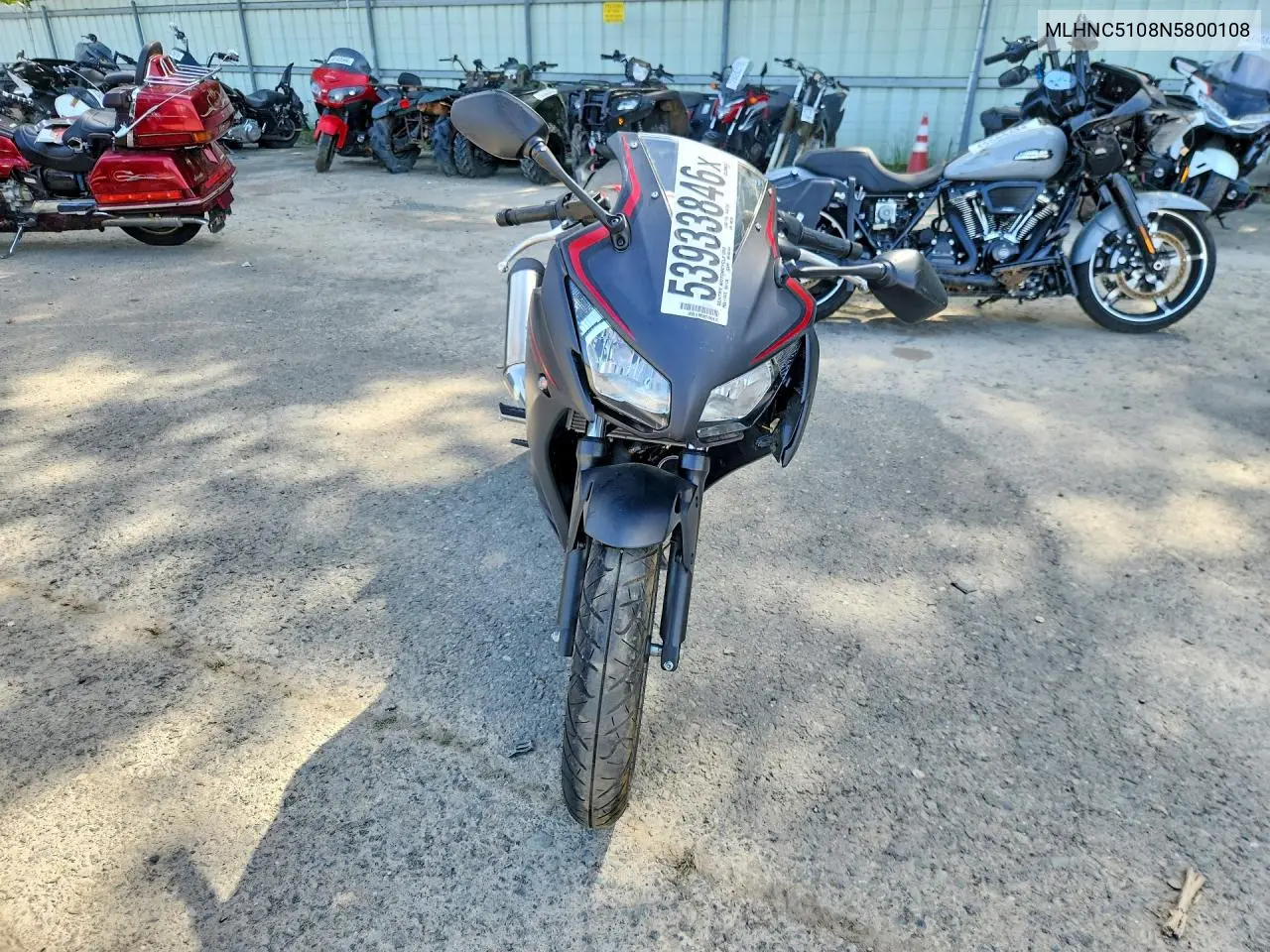 2022 Honda Cbr300 R VIN: MLHNC5108N5800108 Lot: 53933846