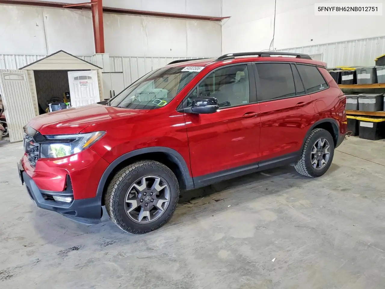 2022 Honda Passport Trail Sport VIN: 5FNYF8H62NB012751 Lot: 54683506