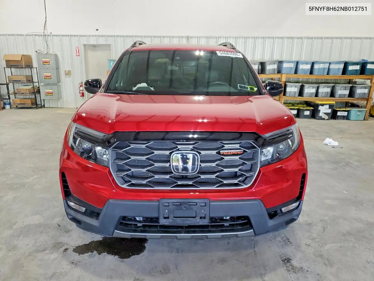 2022 Honda Passport Trail Sport VIN: 5FNYF8H62NB012751 Lot: 54683506