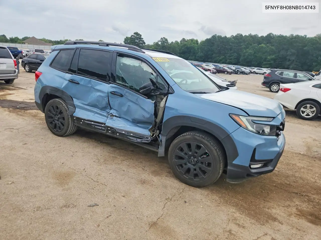 2022 Honda Passport Elite VIN: 5FNYF8H08NB014743 Lot: 56156016