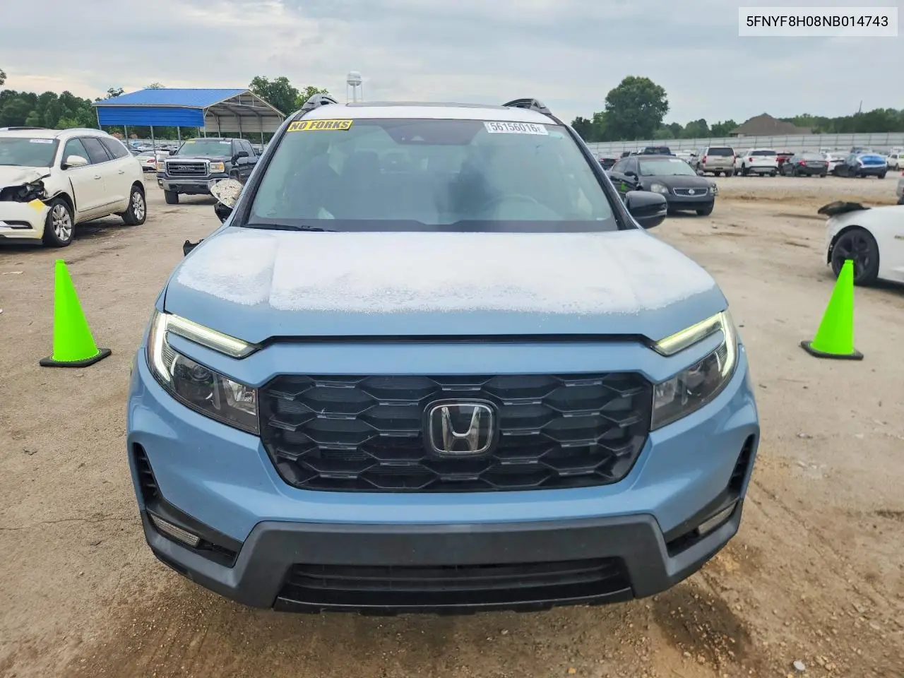 2022 Honda Passport Elite VIN: 5FNYF8H08NB014743 Lot: 56156016