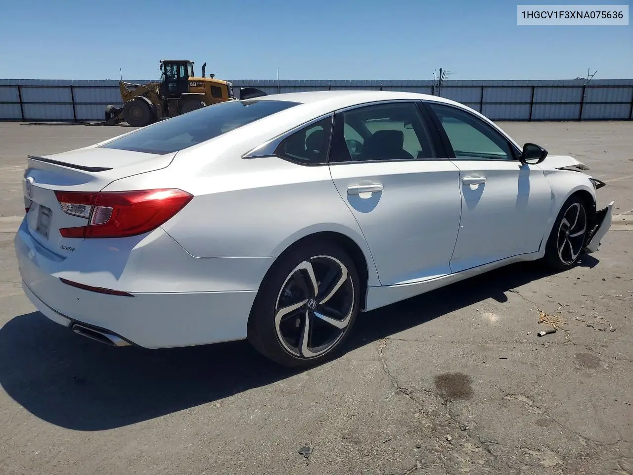 2022 Honda Accord Sport VIN: 1HGCV1F3XNA075636 Lot: 56192136
