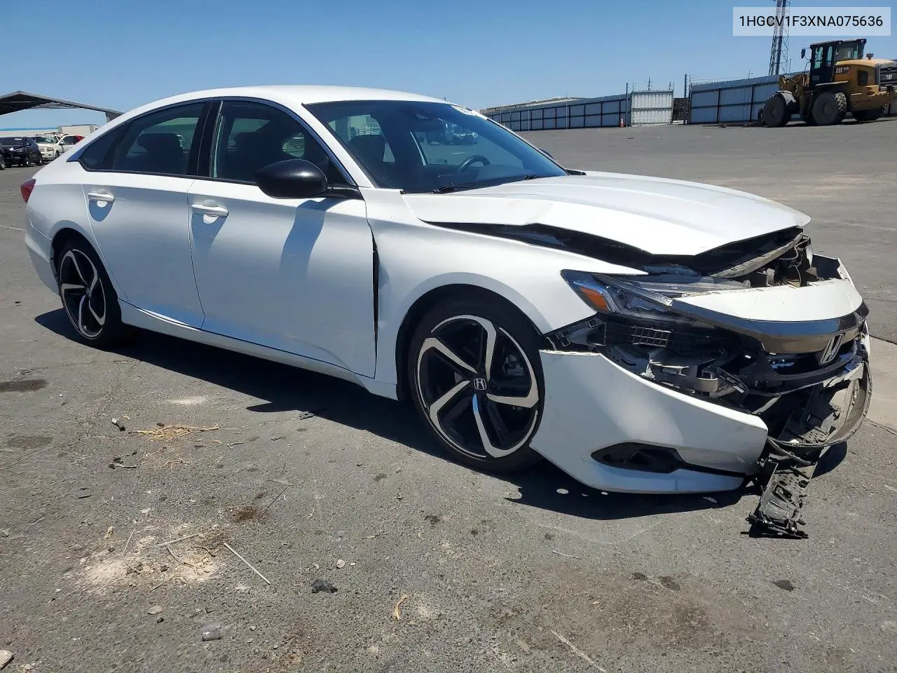 2022 Honda Accord Sport VIN: 1HGCV1F3XNA075636 Lot: 56192136