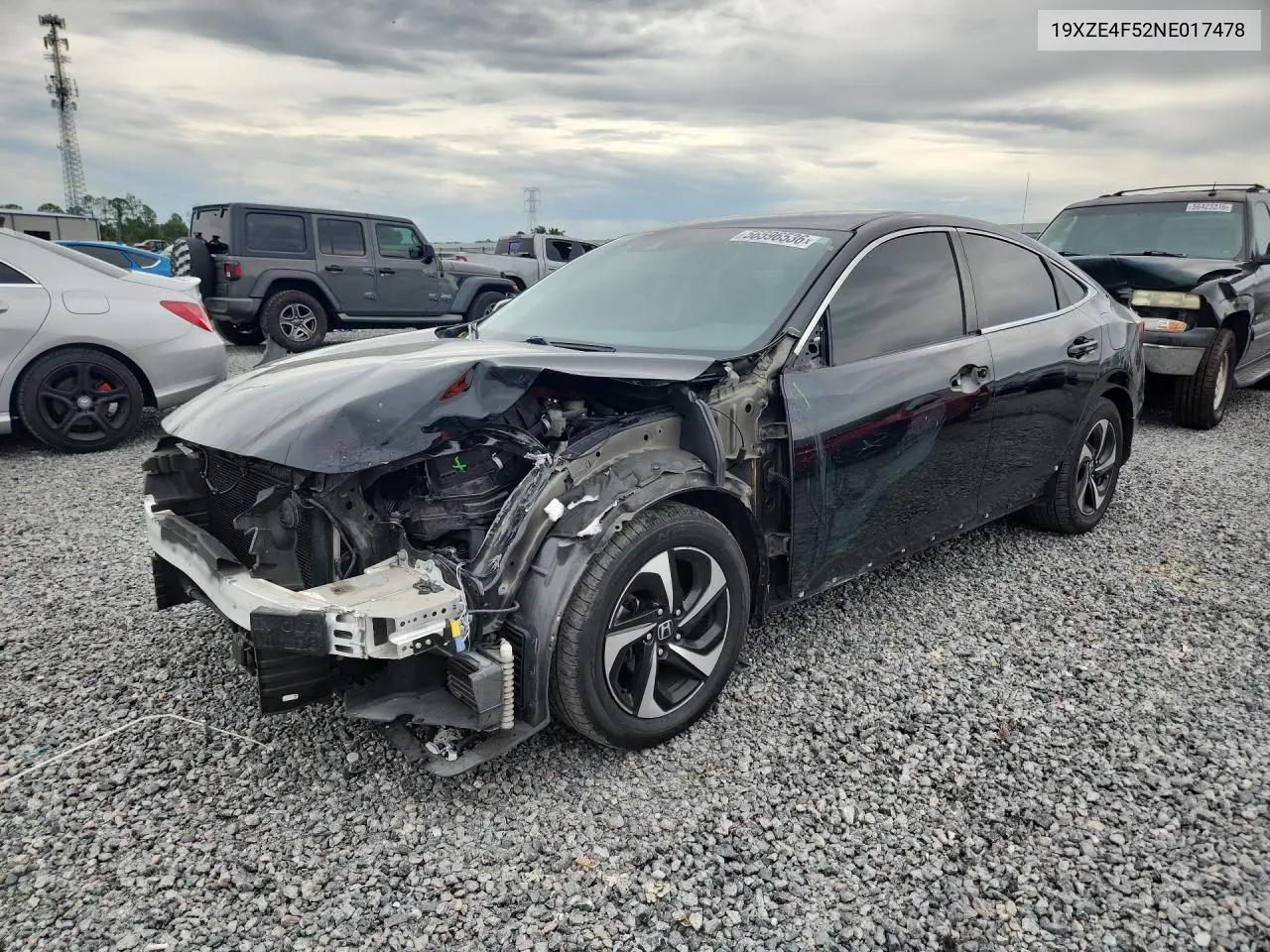 2022 Honda Insight Ex VIN: 19XZE4F52NE017478 Lot: 56596536