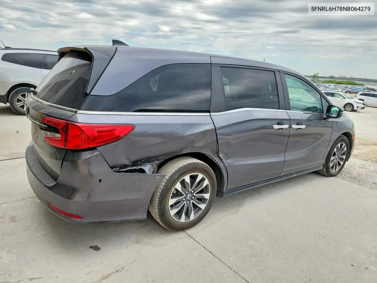 2022 Honda Odyssey Exl VIN: 5FNRL6H78NB064279 Lot: 57416426