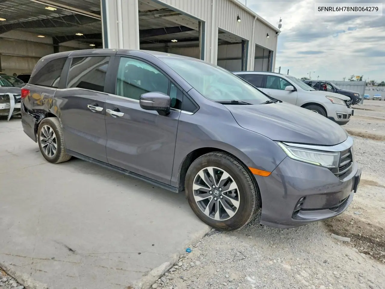 2022 Honda Odyssey Exl VIN: 5FNRL6H78NB064279 Lot: 57416426