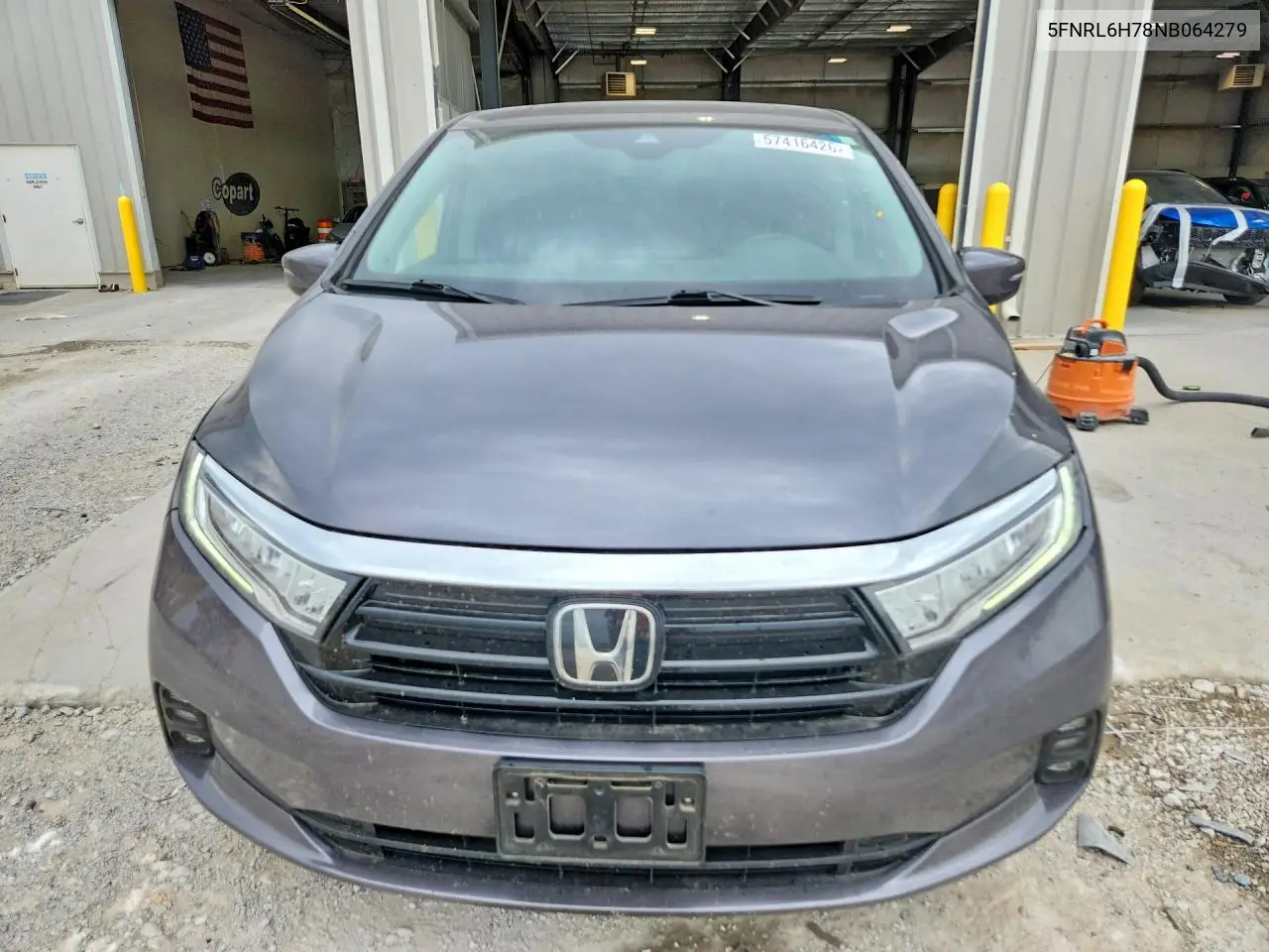 2022 Honda Odyssey Exl VIN: 5FNRL6H78NB064279 Lot: 57416426