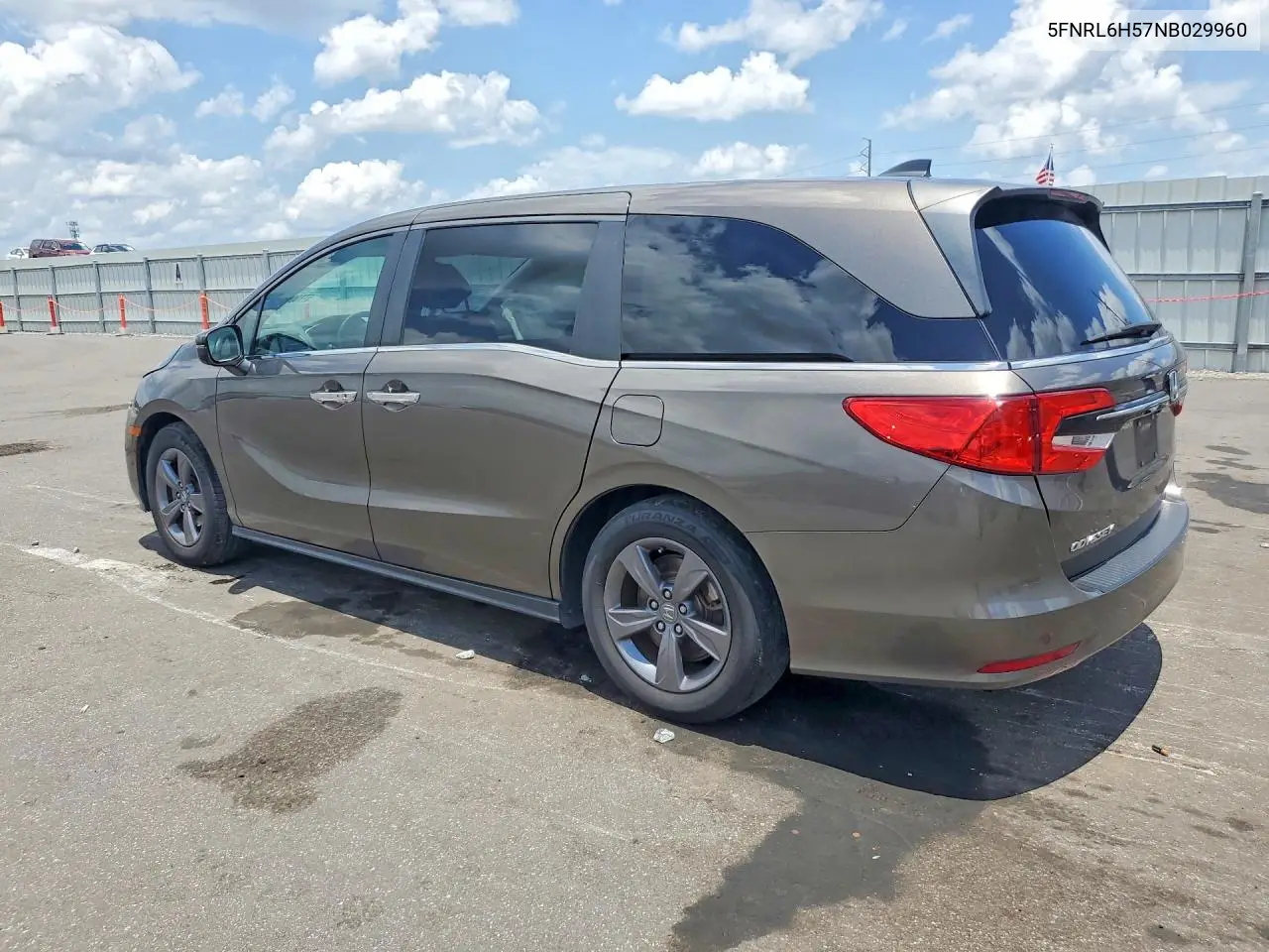 2022 Honda Odyssey Ex VIN: 5FNRL6H57NB029960 Lot: 57630926