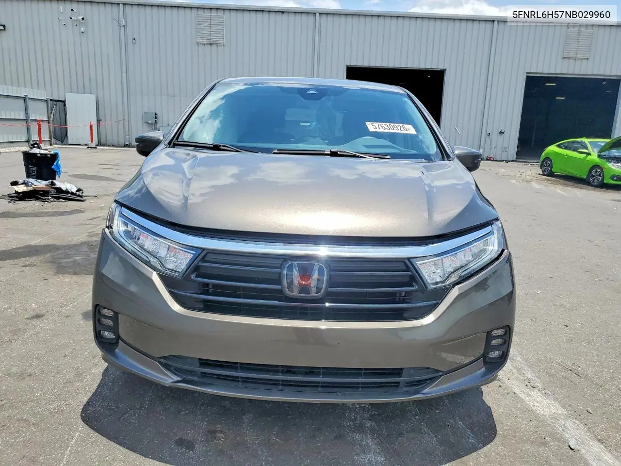 2022 Honda Odyssey Ex VIN: 5FNRL6H57NB029960 Lot: 57630926