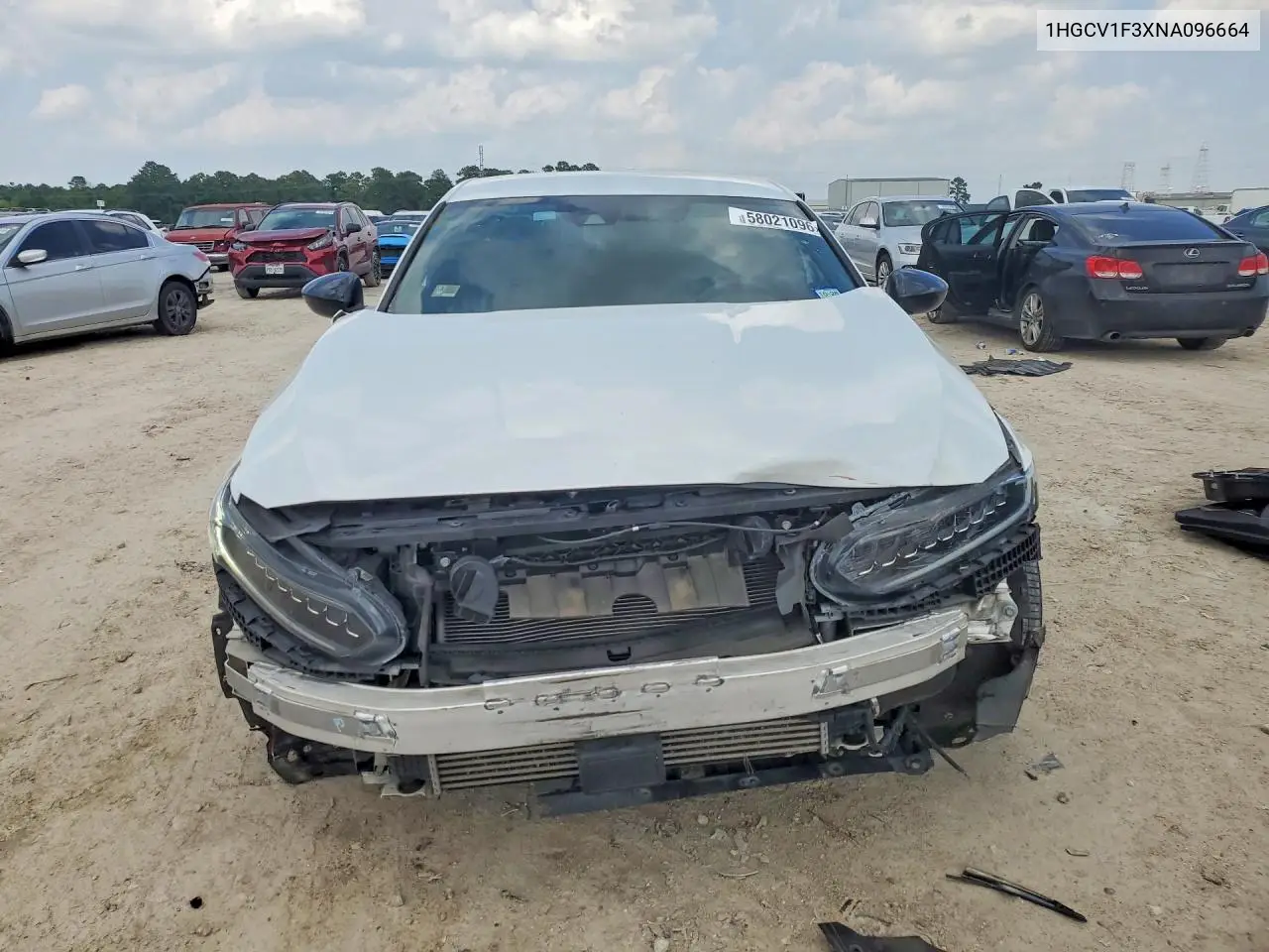 2022 Honda Accord Sport VIN: 1HGCV1F3XNA096664 Lot: 58021096