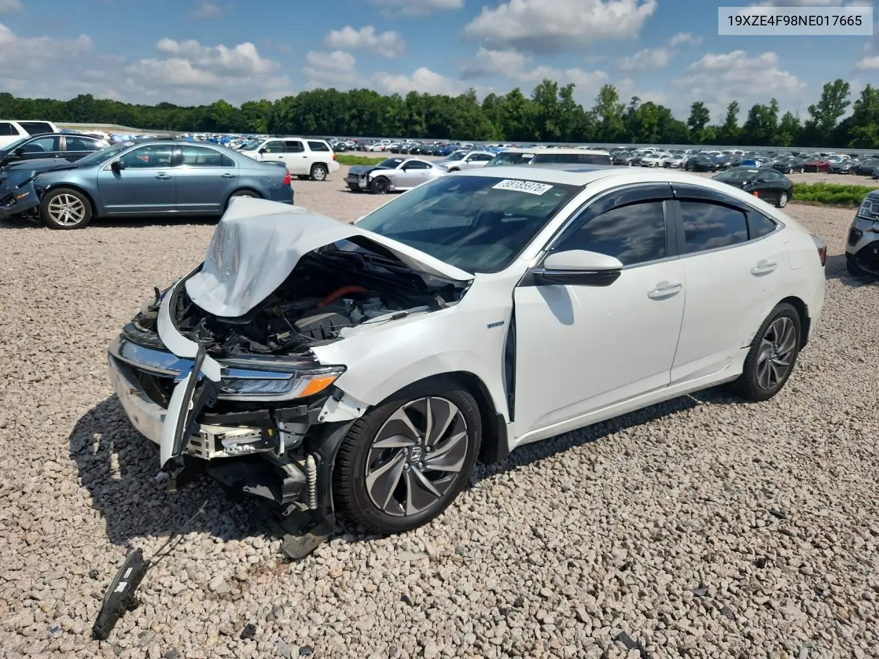 2022 Honda Insight Touring VIN: 19XZE4F98NE017665 Lot: 58185976