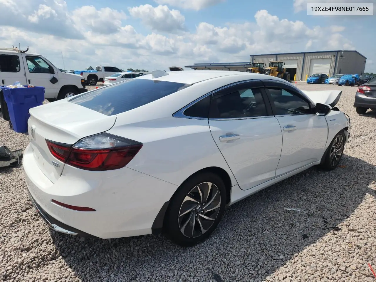 2022 Honda Insight Touring VIN: 19XZE4F98NE017665 Lot: 58185976
