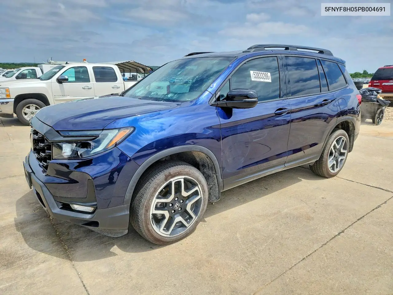 2023 Honda Passport Elite VIN: 5FNYF8H05PB004691 Lot: 53833286