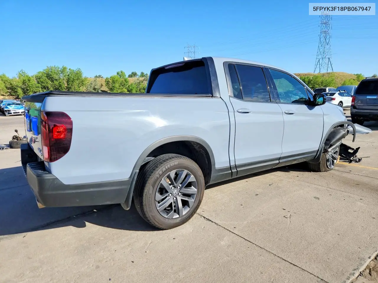 2023 Honda Ridgeline Sport VIN: 5FPYK3F18PB067947 Lot: 56806986