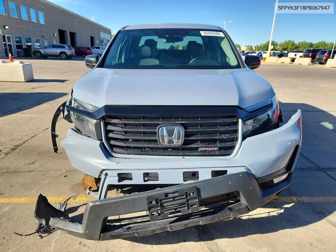 2023 Honda Ridgeline Sport VIN: 5FPYK3F18PB067947 Lot: 56806986