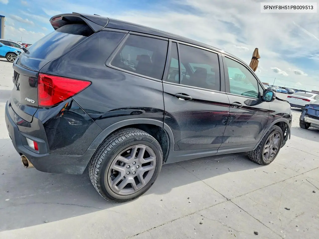 2023 Honda Passport Exl VIN: 5FNYF8H51PB009513 Lot: 57116406