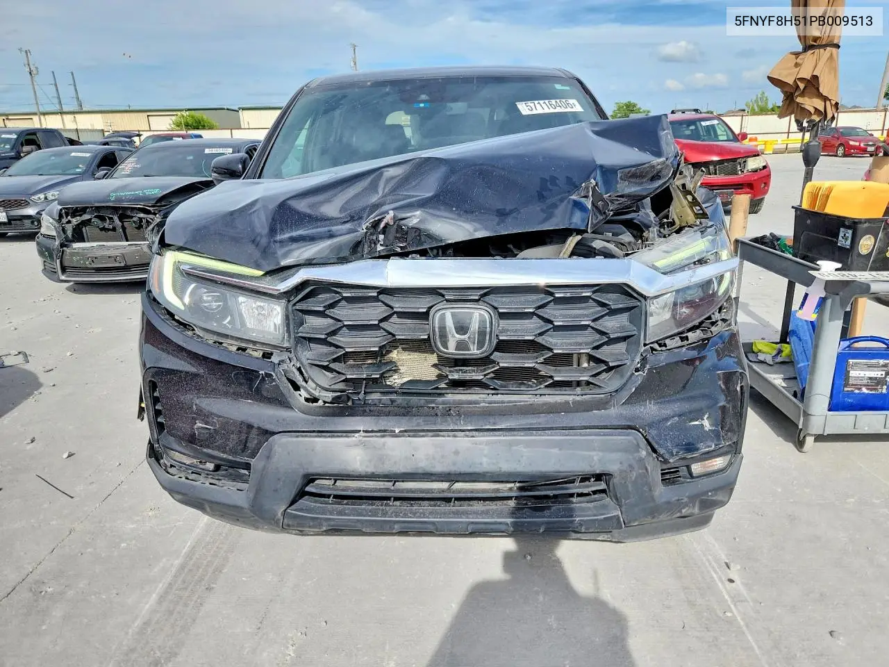 2023 Honda Passport Exl VIN: 5FNYF8H51PB009513 Lot: 57116406