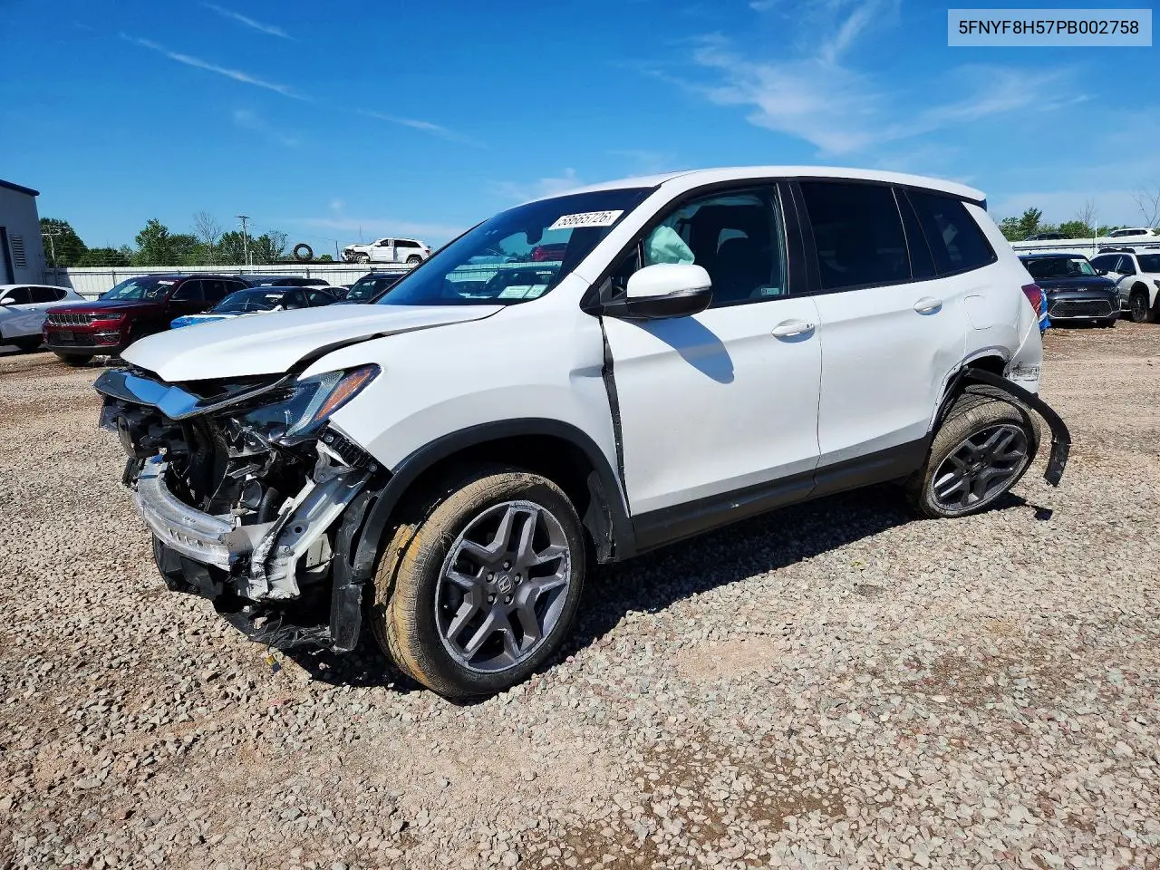 2023 Honda Passport Exl VIN: 5FNYF8H57PB002758 Lot: 58665726