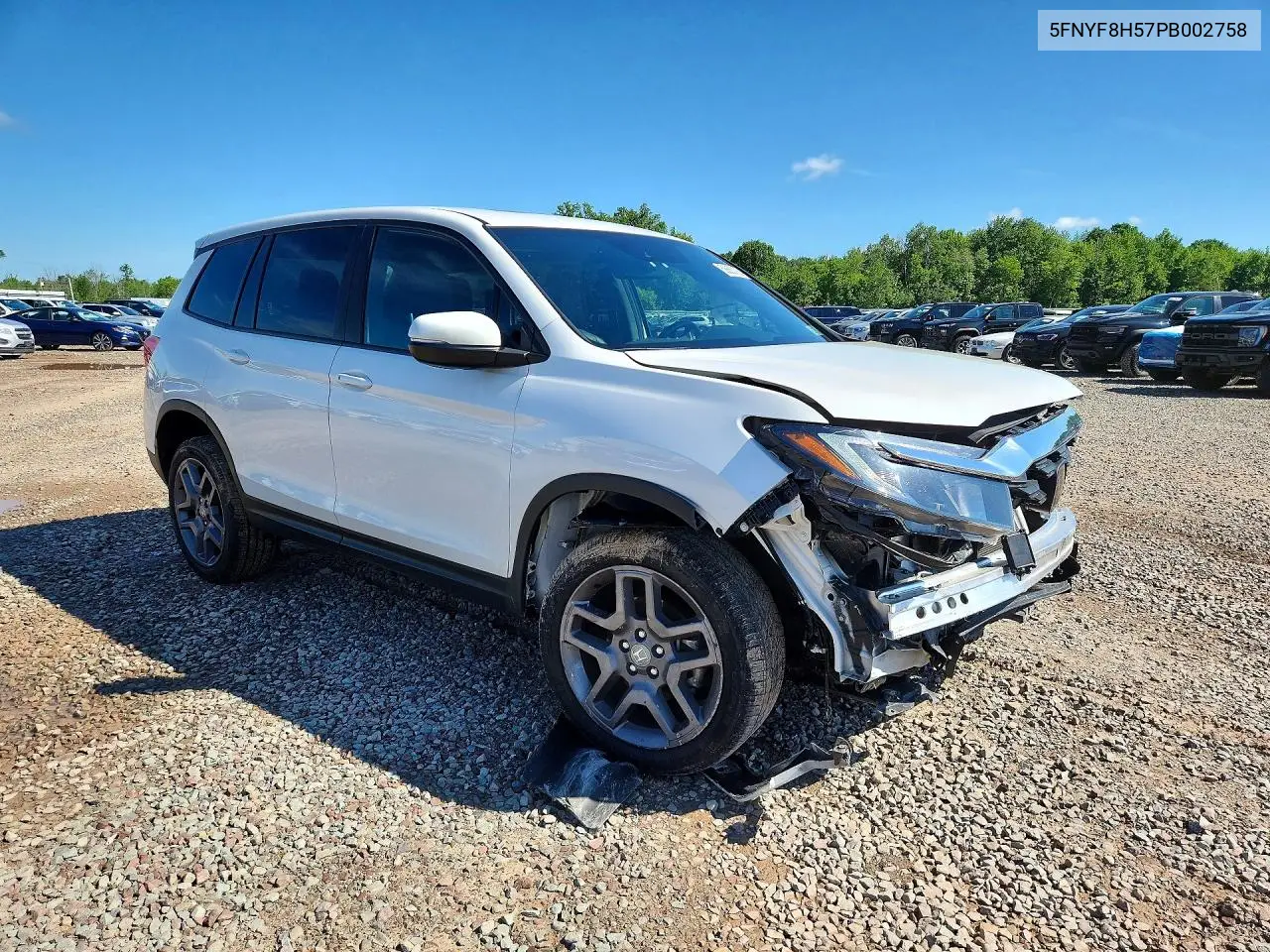 2023 Honda Passport Exl VIN: 5FNYF8H57PB002758 Lot: 58665726