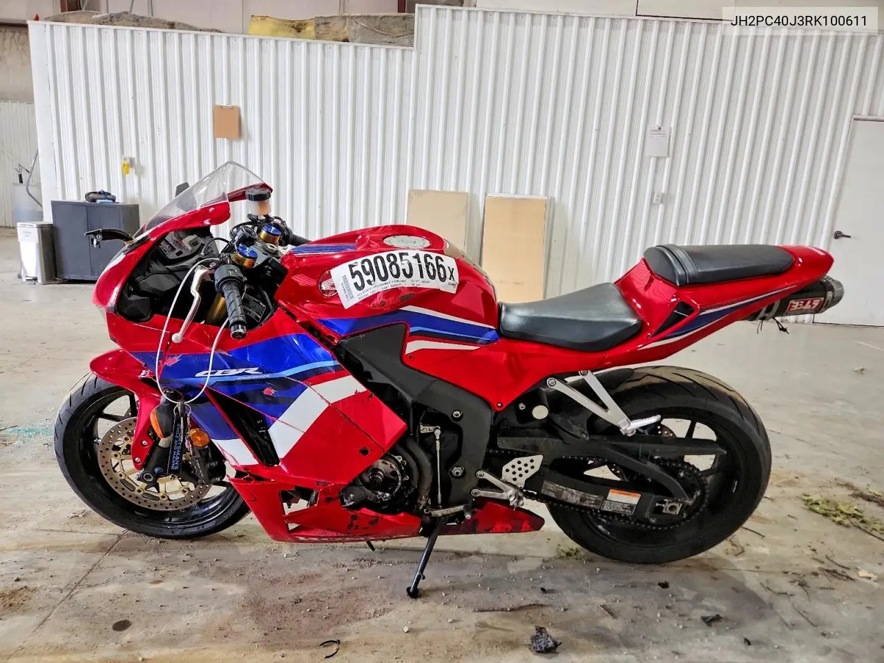 2024 Honda Cbr600 Rr VIN: JH2PC40J3RK100611 Lot: 59085166