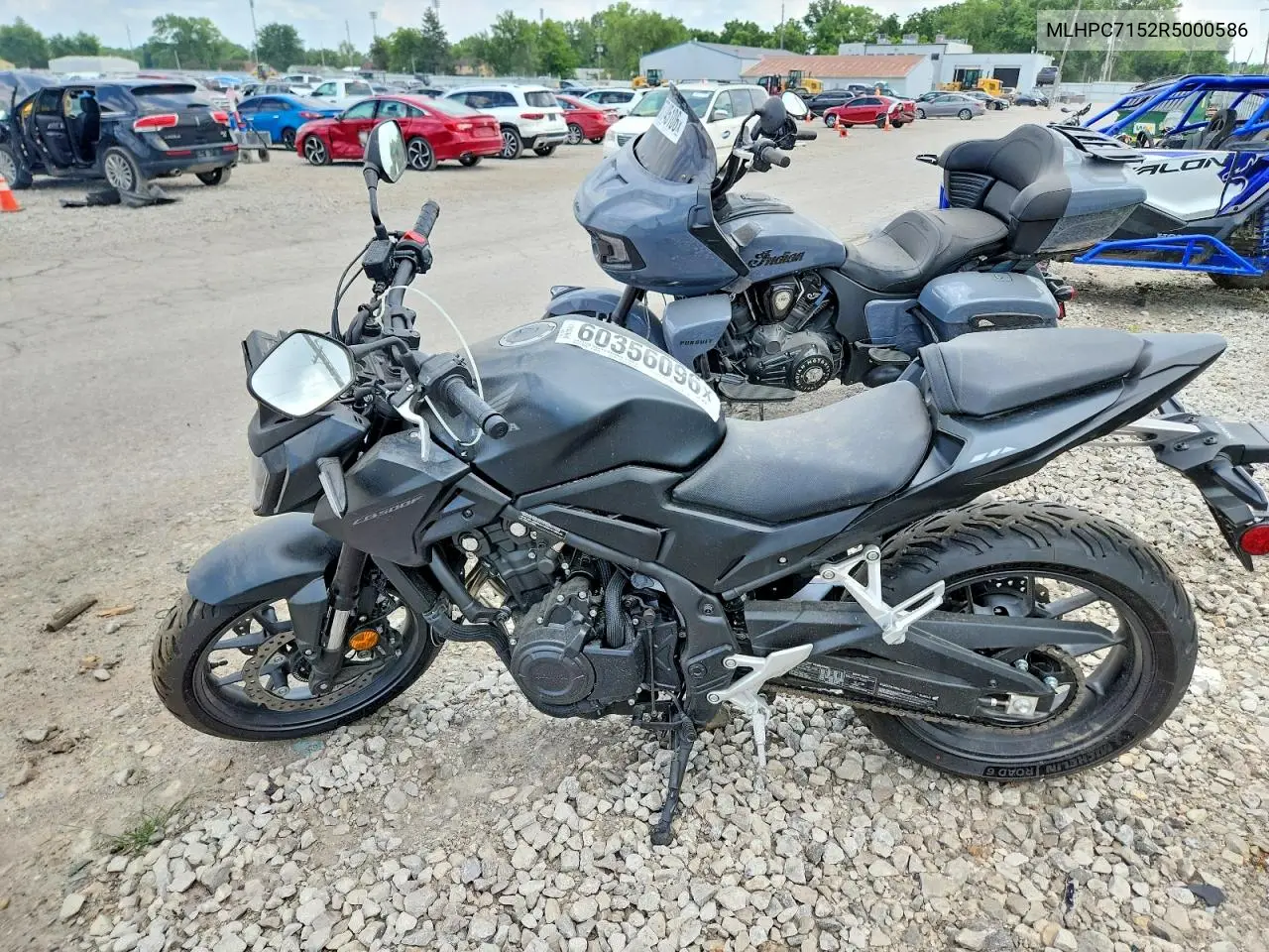 2024 Honda Cb500 F VIN: MLHPC7152R5000586 Lot: 60356096