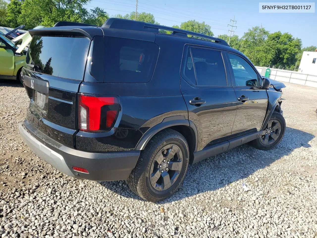 2026 Honda Passport Rtl VIN: 5FNYF9H32TB001127 Lot: 53938056