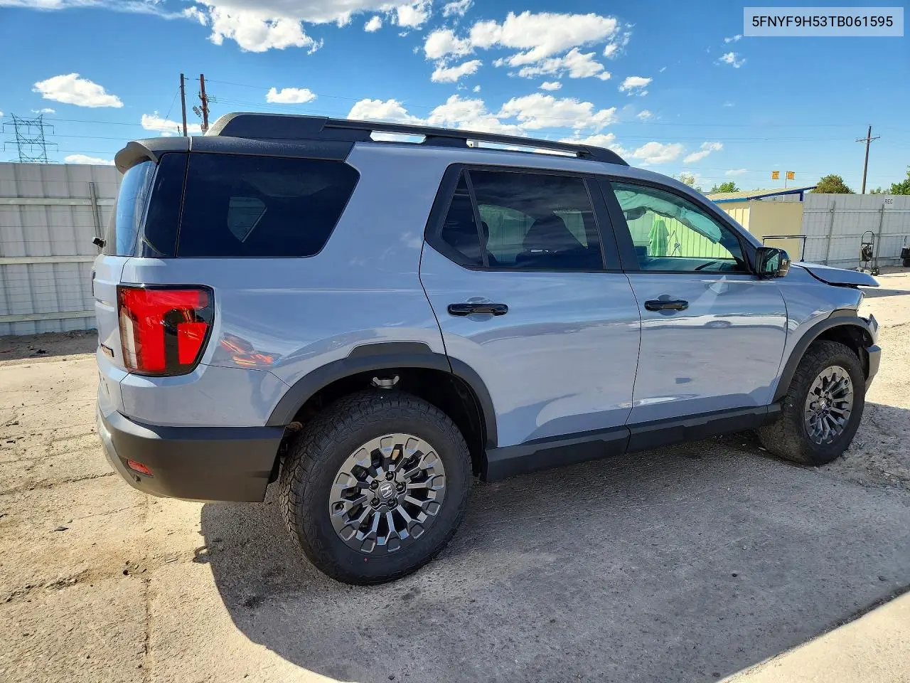 2026 Honda Passport Trail Sport VIN: 5FNYF9H53TB061595 Lot: 57063406