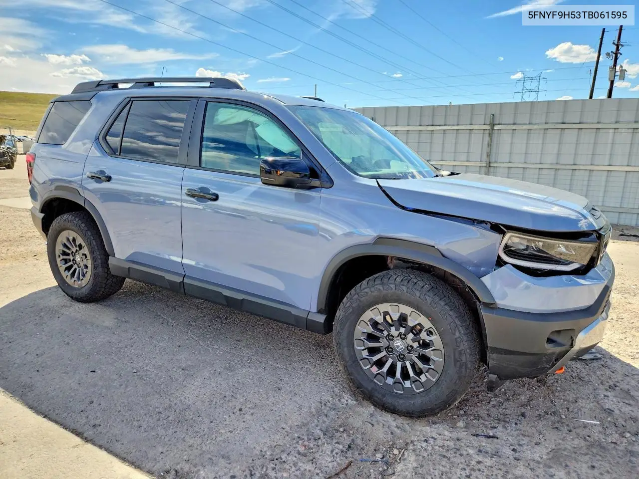 2026 Honda Passport Trail Sport VIN: 5FNYF9H53TB061595 Lot: 57063406