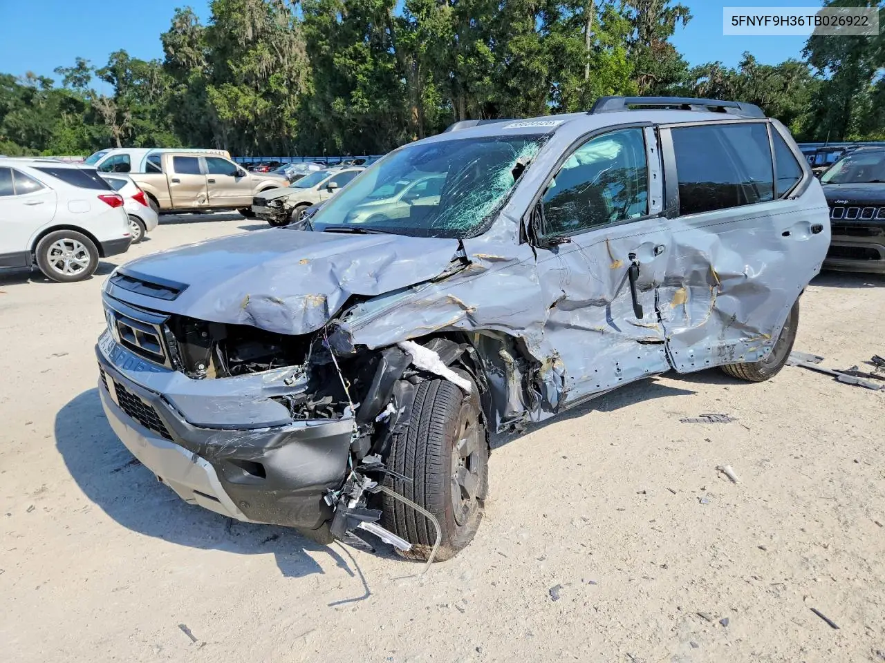 2026 Honda Passport Rtl VIN: 5FNYF9H36TB026922 Lot: 58604426