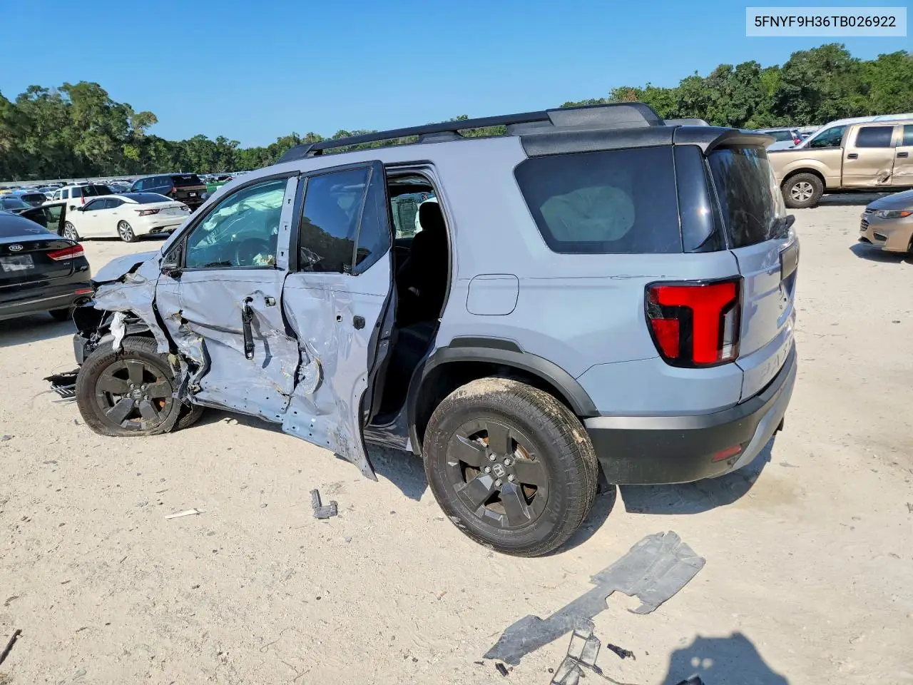 2026 Honda Passport Rtl VIN: 5FNYF9H36TB026922 Lot: 58604426