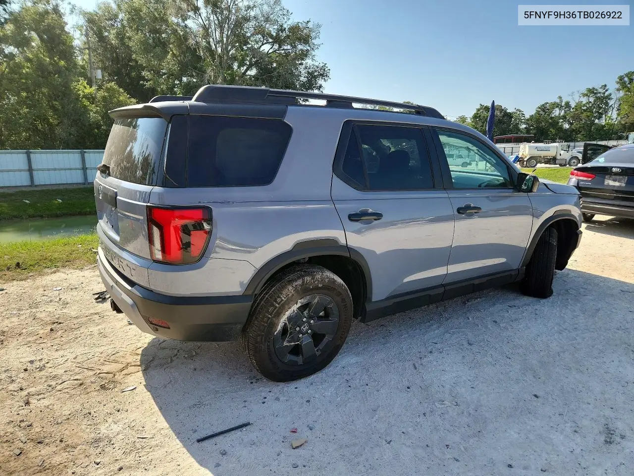 2026 Honda Passport Rtl VIN: 5FNYF9H36TB026922 Lot: 58604426