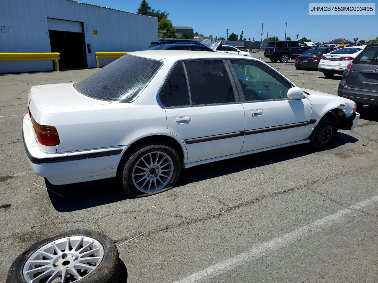 1991 Honda Accord Lx VIN: JHMCB7653MC003495 Lot: 57409566