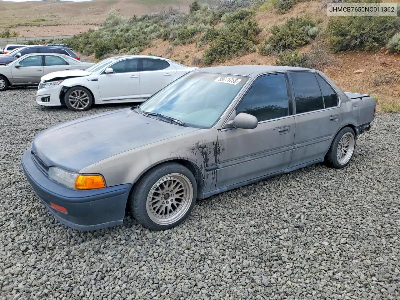 1992 Honda Accord Lx VIN: JHMCB7650NC011362 Lot: 55071736