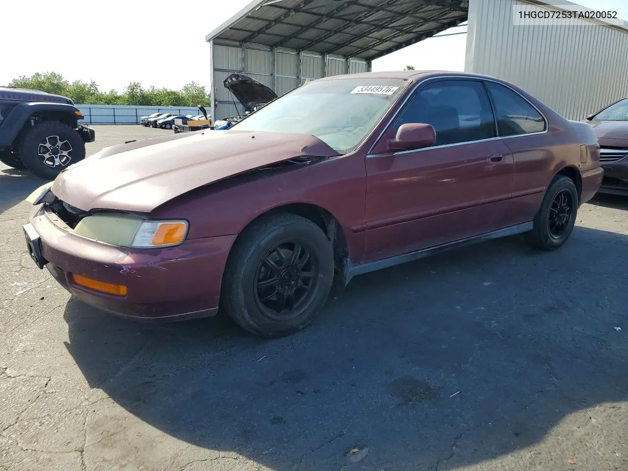 1996 Honda Accord Ex VIN: 1HGCD7253TA020052 Lot: 53449576