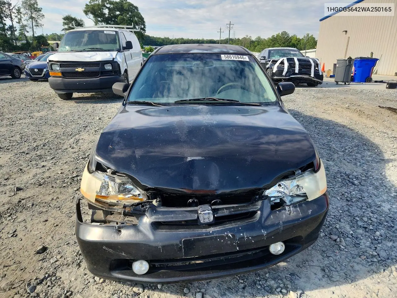 1998 Honda Accord Lx VIN: 1HGCG5642WA250165 Lot: 58616946