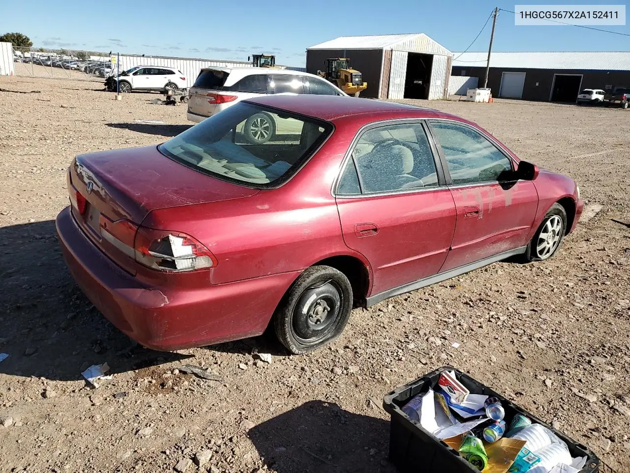 1HGCG567X2A152411 2002 Honda Accord Se