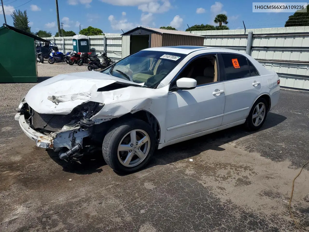 2003 Honda Accord Ex VIN: 1HGCM566X3A109236 Lot: 61487006