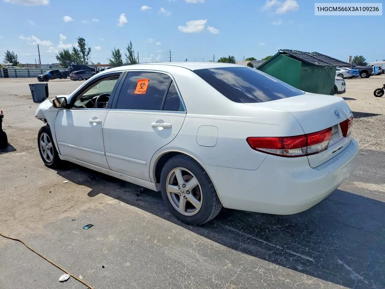2003 Honda Accord Ex VIN: 1HGCM566X3A109236 Lot: 61487006