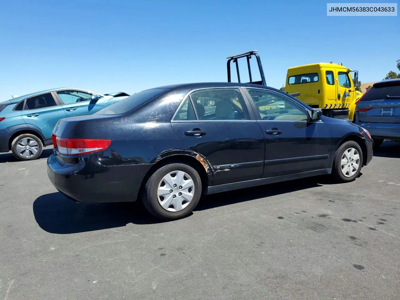 2003 Hond Accord VIN: JHMCM56383C043633 Lot: 61964776