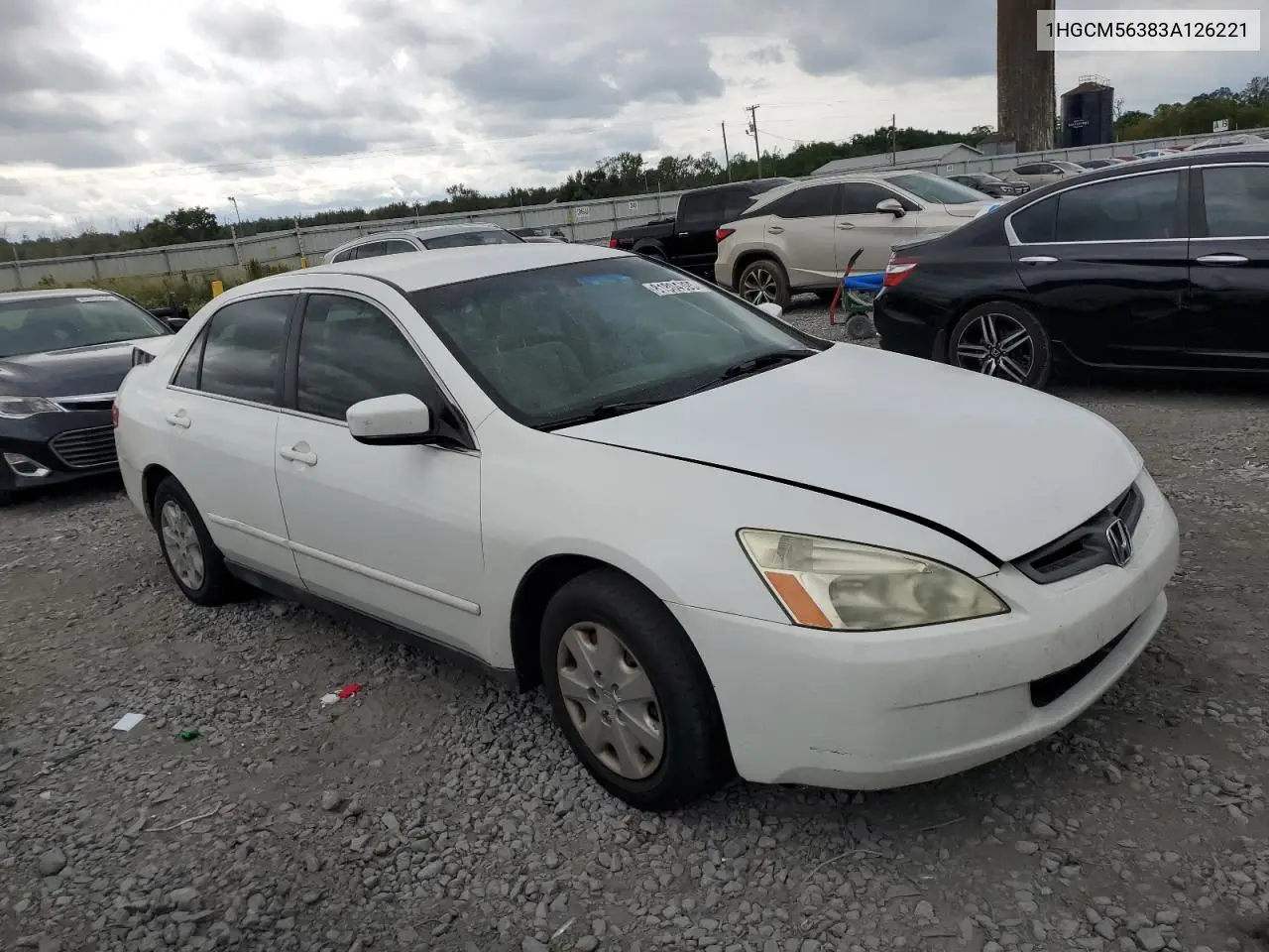 1HGCM56383A126221 2003 Honda Accord Lx