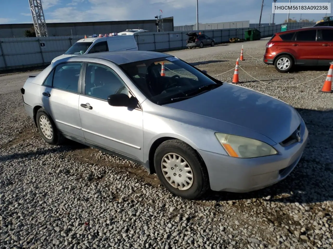 1HGCM56183A092358 2003 Honda Accord Dx