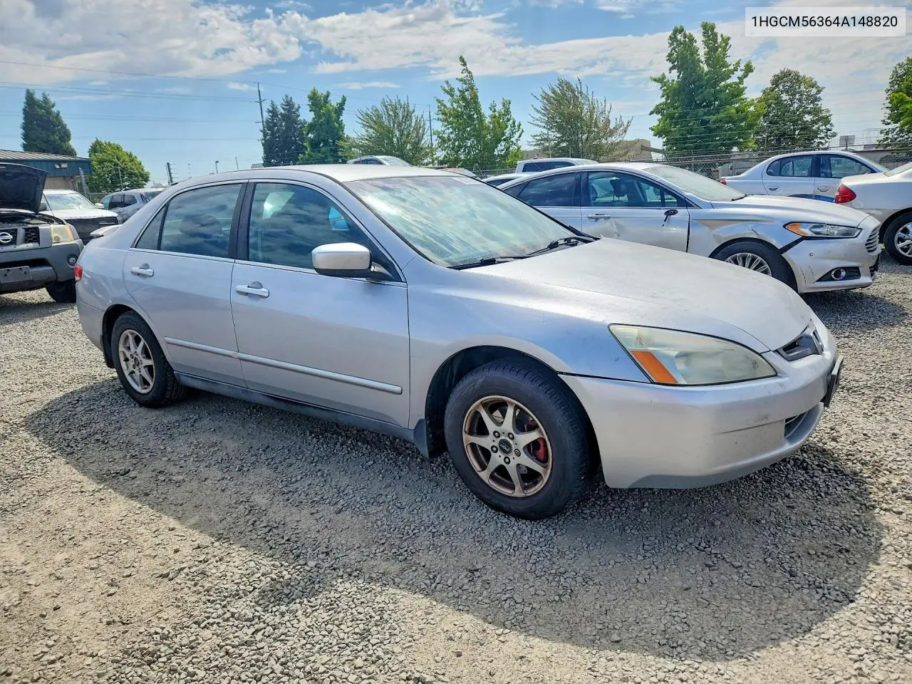 2004 Honda Accord Lx VIN: 1HGCM56364A148820 Lot: 62149216